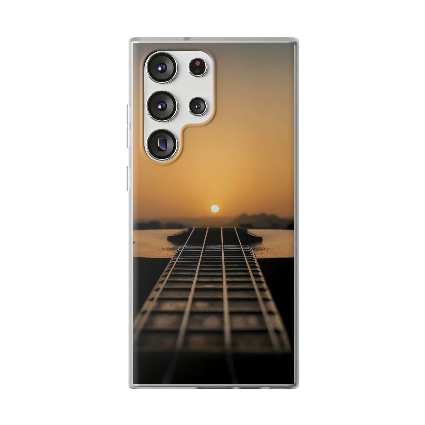 SUNSET ON GUITAR SAMSUNG FLEXI PHONECASE