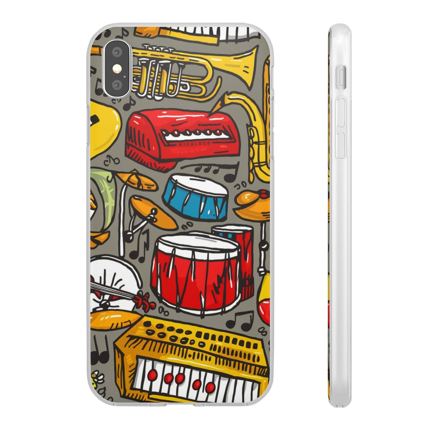 CARTOON MUSIC IPHONE FLEXI PHONECASE