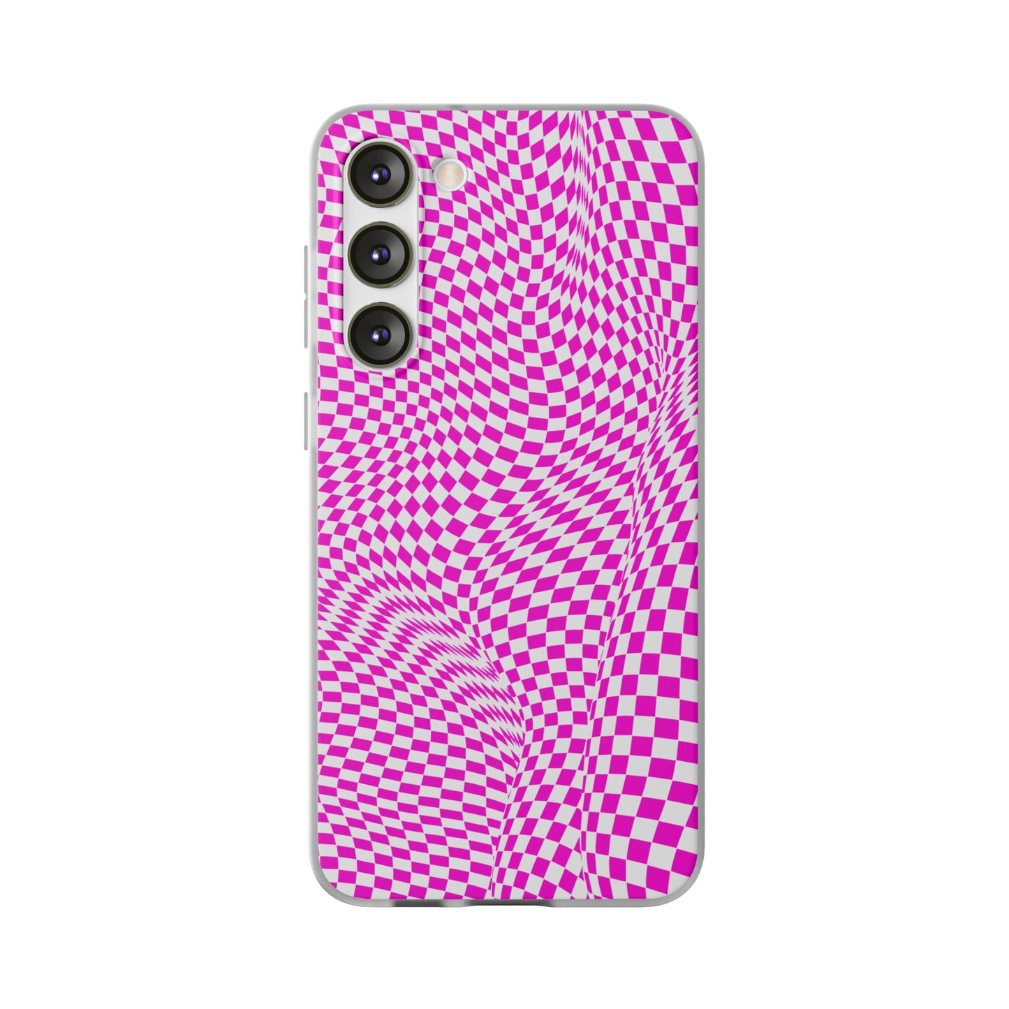 TRIPPY PINK CHECKERED SAMSUNG FLEXI PHONECASE