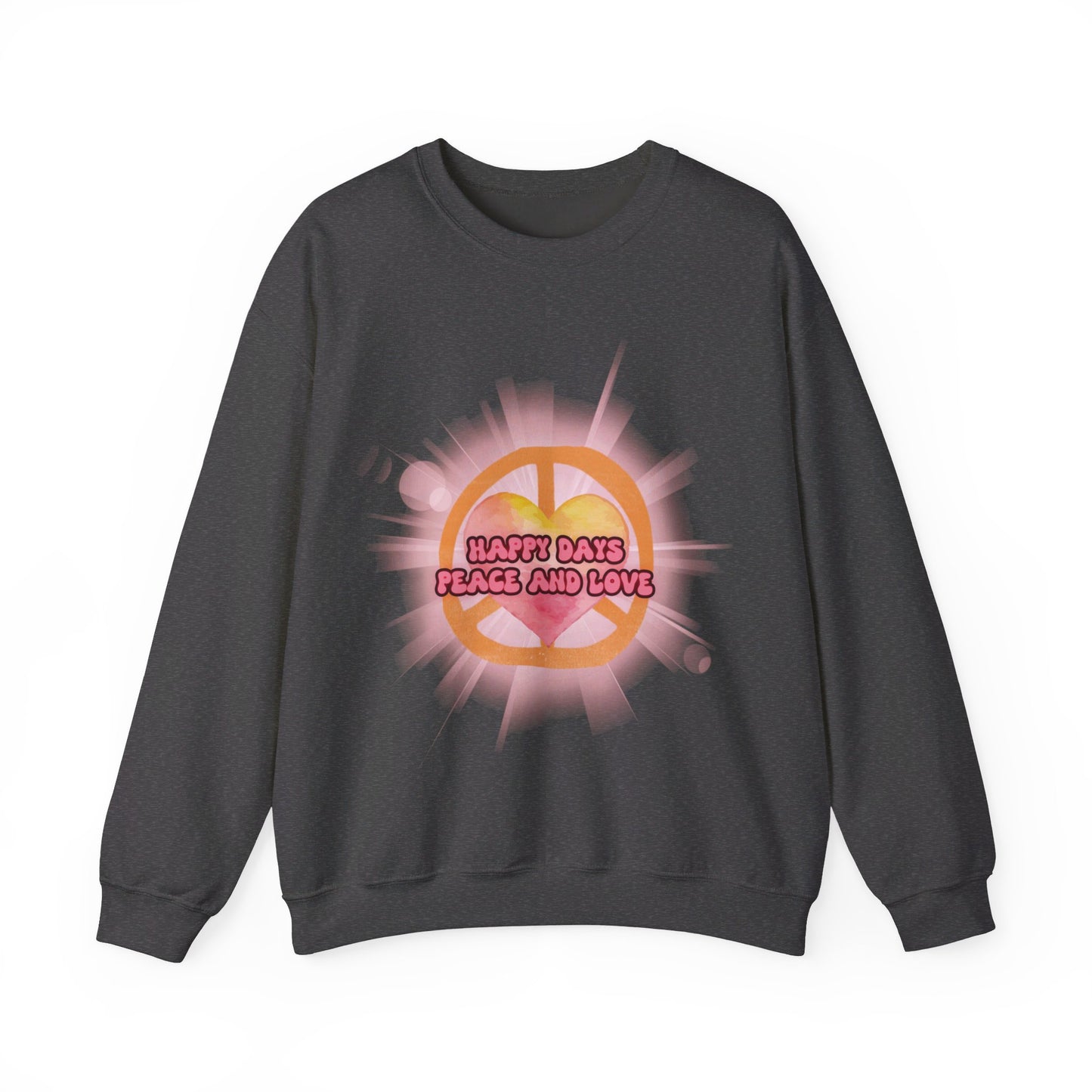 HAPPY DAYS PEACE AND LOVE CREWNECK