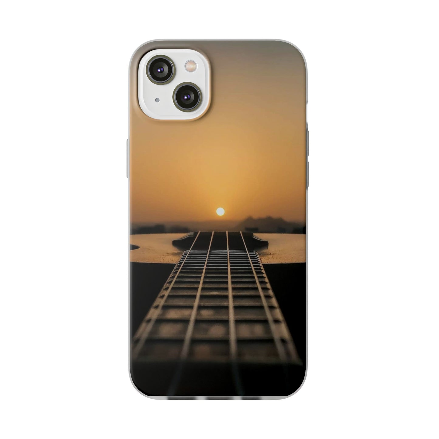 SUNSET ON GUITAR IPHONE FLEXI PHONECASE