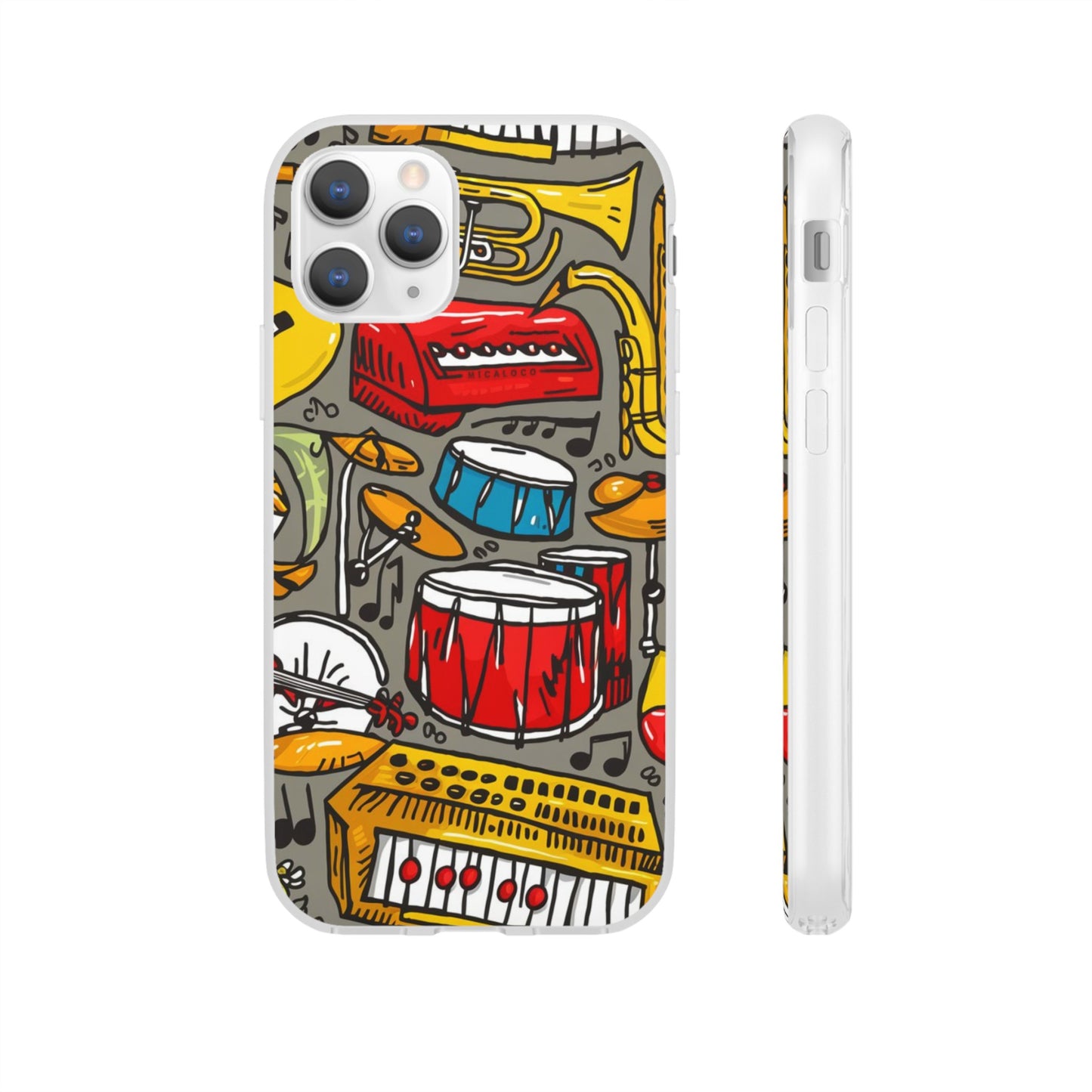 CARTOON MUSIC IPHONE FLEXI PHONECASE