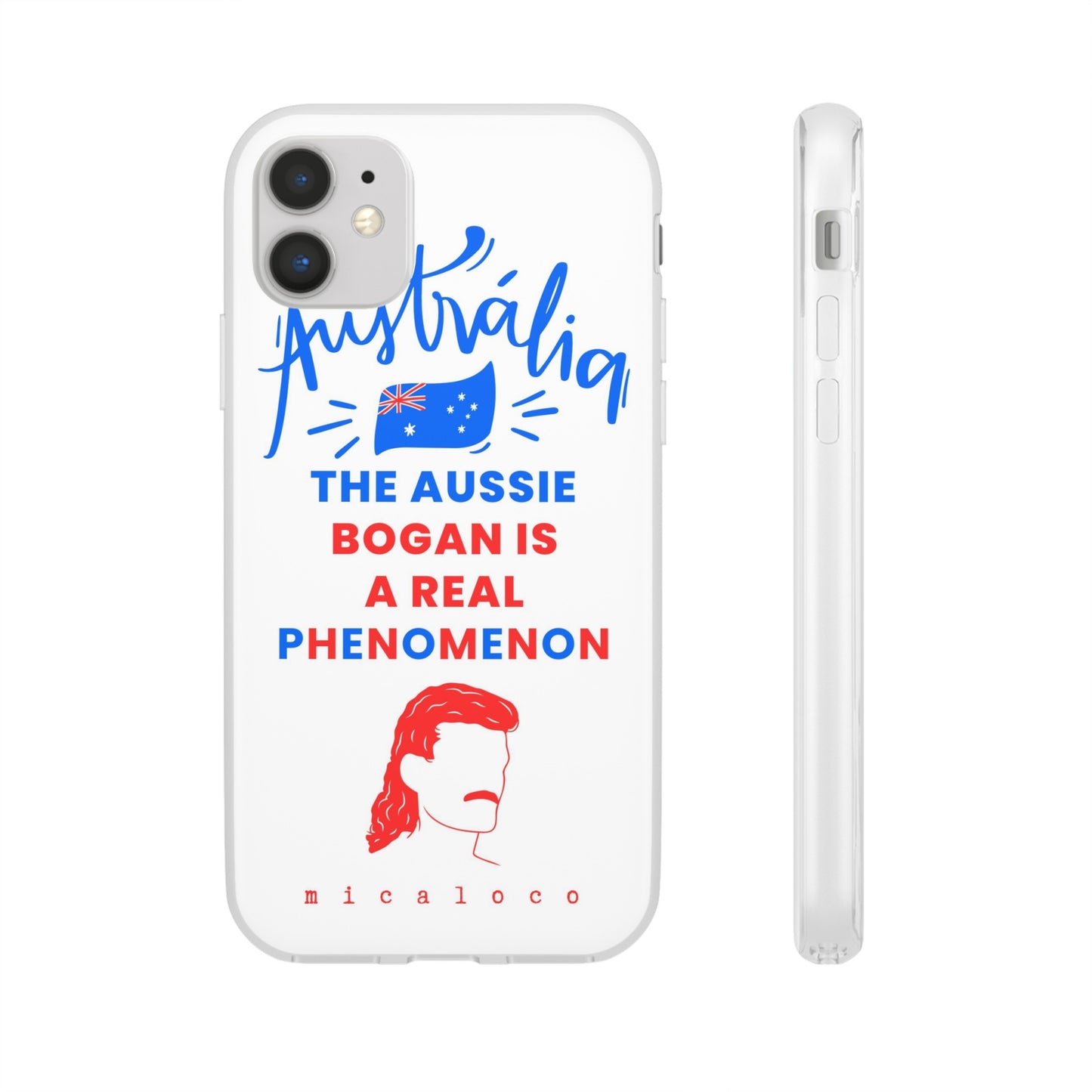 AUSSIE BOGAN PHENOMENON FLAG COLOURED FLEXI PH CASE