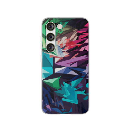 COLOURFUL GEOMETRICAL SHAPES SAMSUNG FLEXI PHONECASE