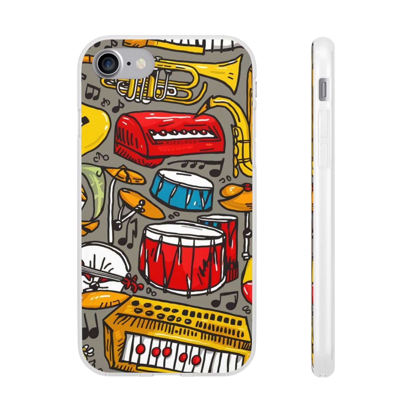 CARTOON MUSIC IPHONE FLEXI PHONECASE