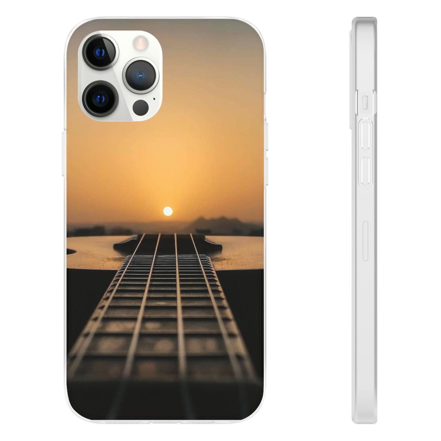 SUNSET ON GUITAR IPHONE FLEXI PHONECASE