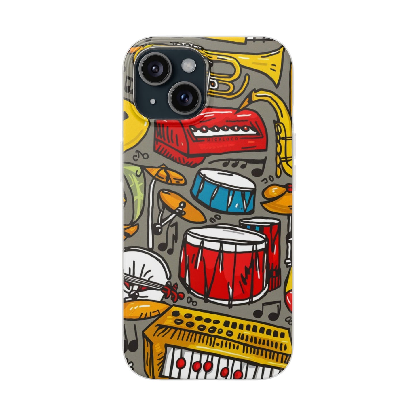 CARTOON MUSIC IPHONE FLEXI PHONECASE