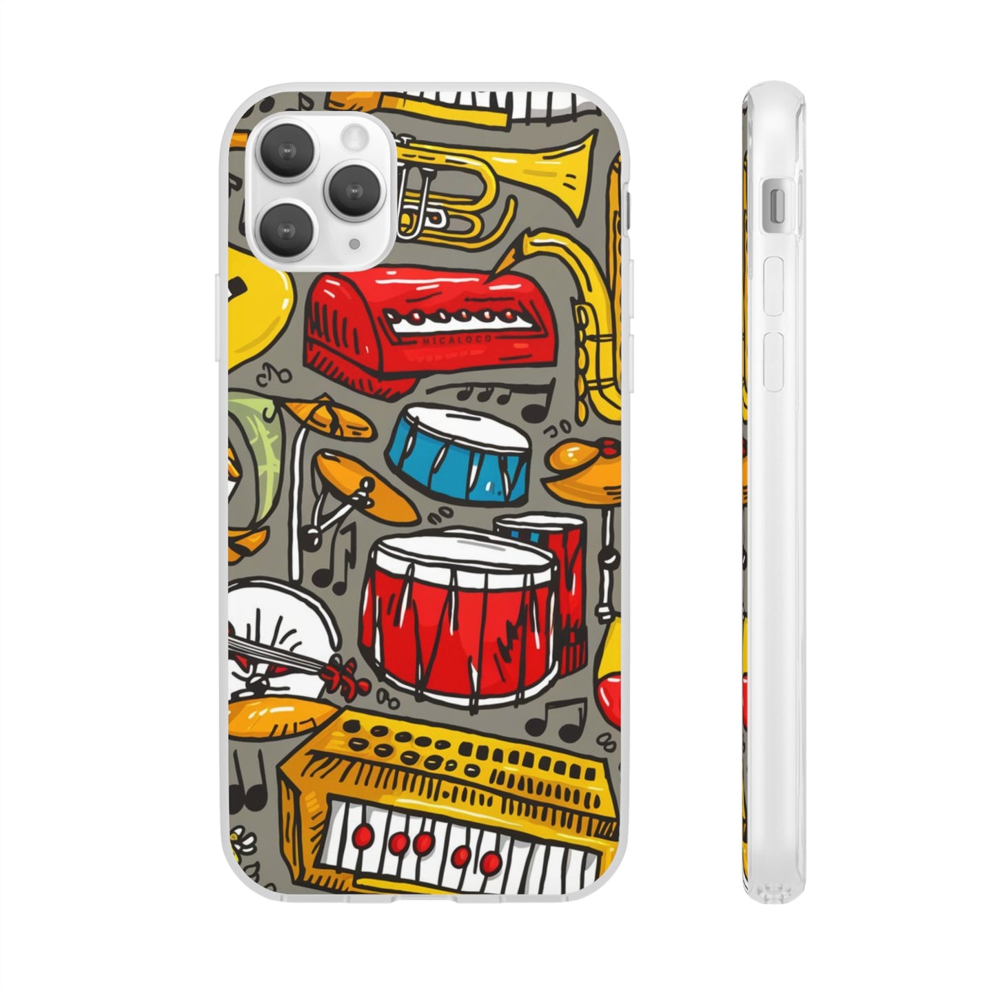 CARTOON MUSIC IPHONE FLEXI PHONECASE