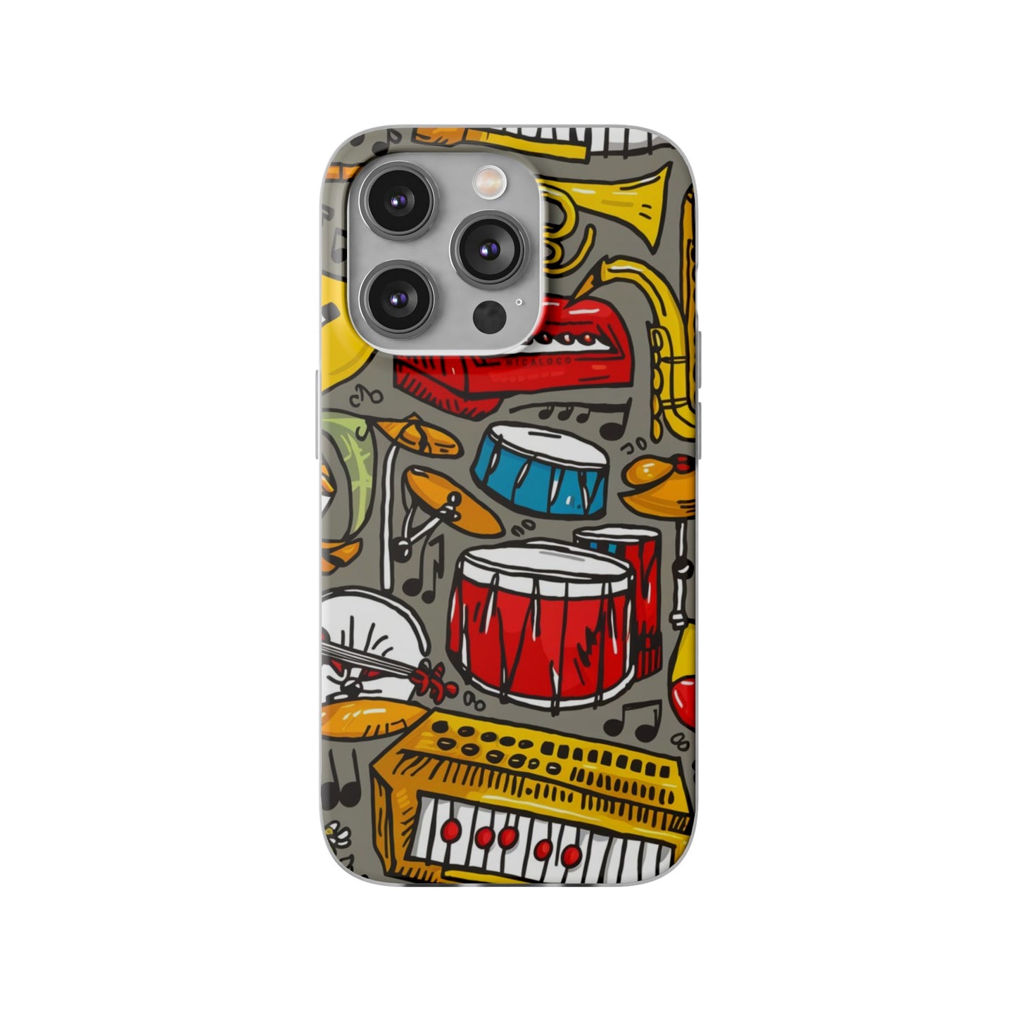 CARTOON MUSIC IPHONE FLEXI PHONECASE