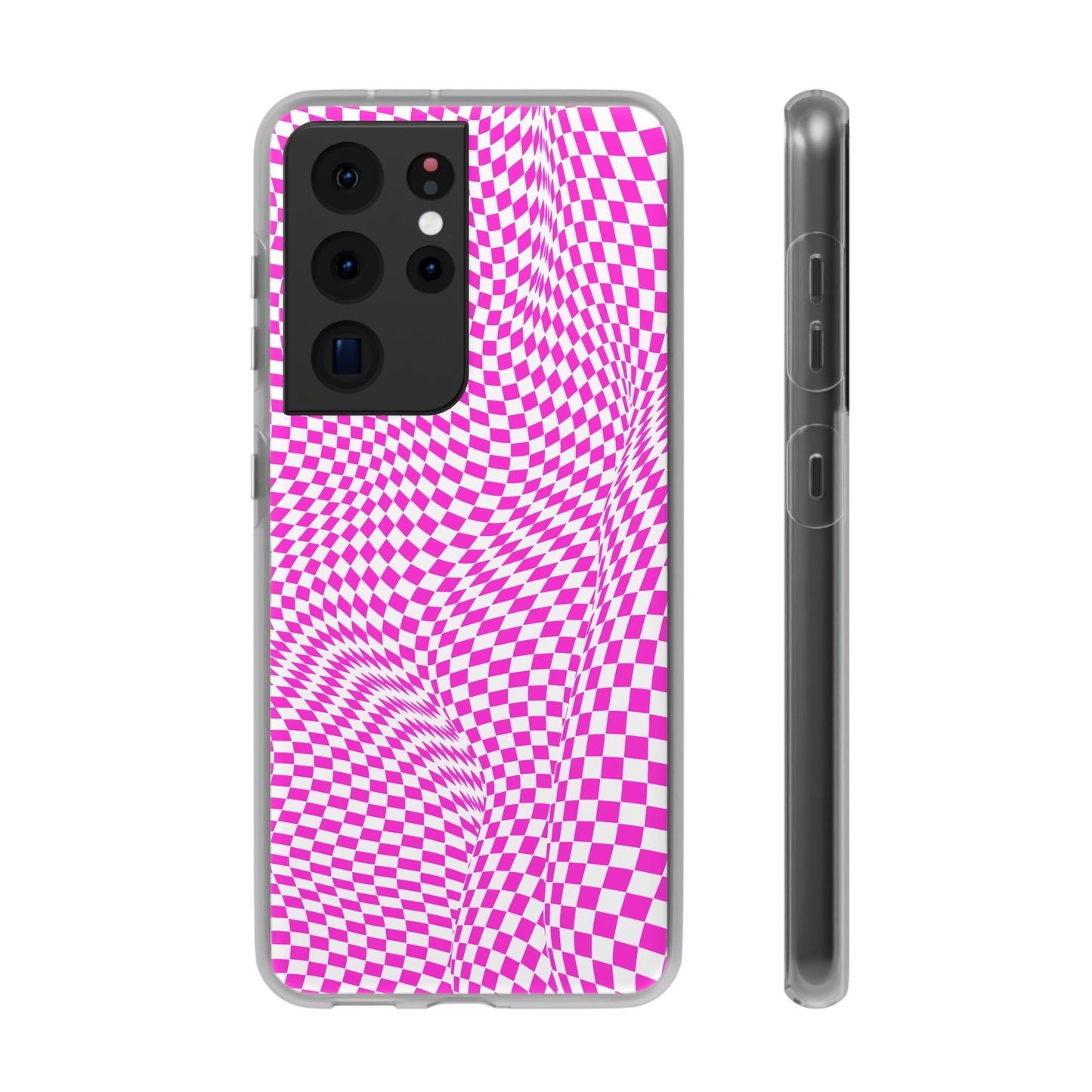 TRIPPY PINK CHECKERED SAMSUNG FLEXI PHONECASE