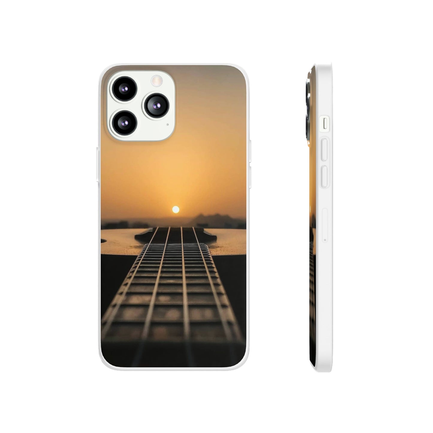 SUNSET ON GUITAR IPHONE FLEXI PHONECASE