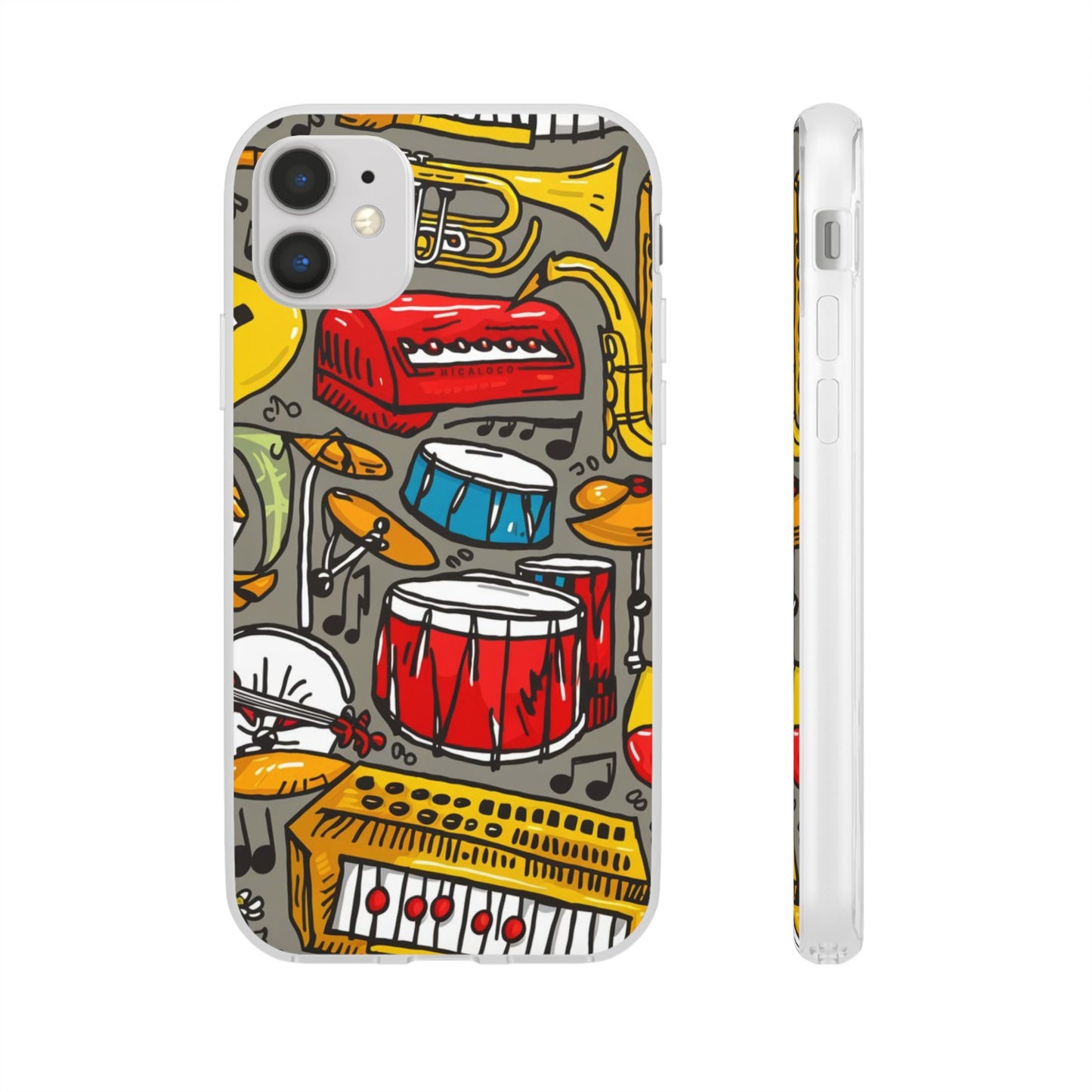 CARTOON MUSIC IPHONE FLEXI PHONECASE