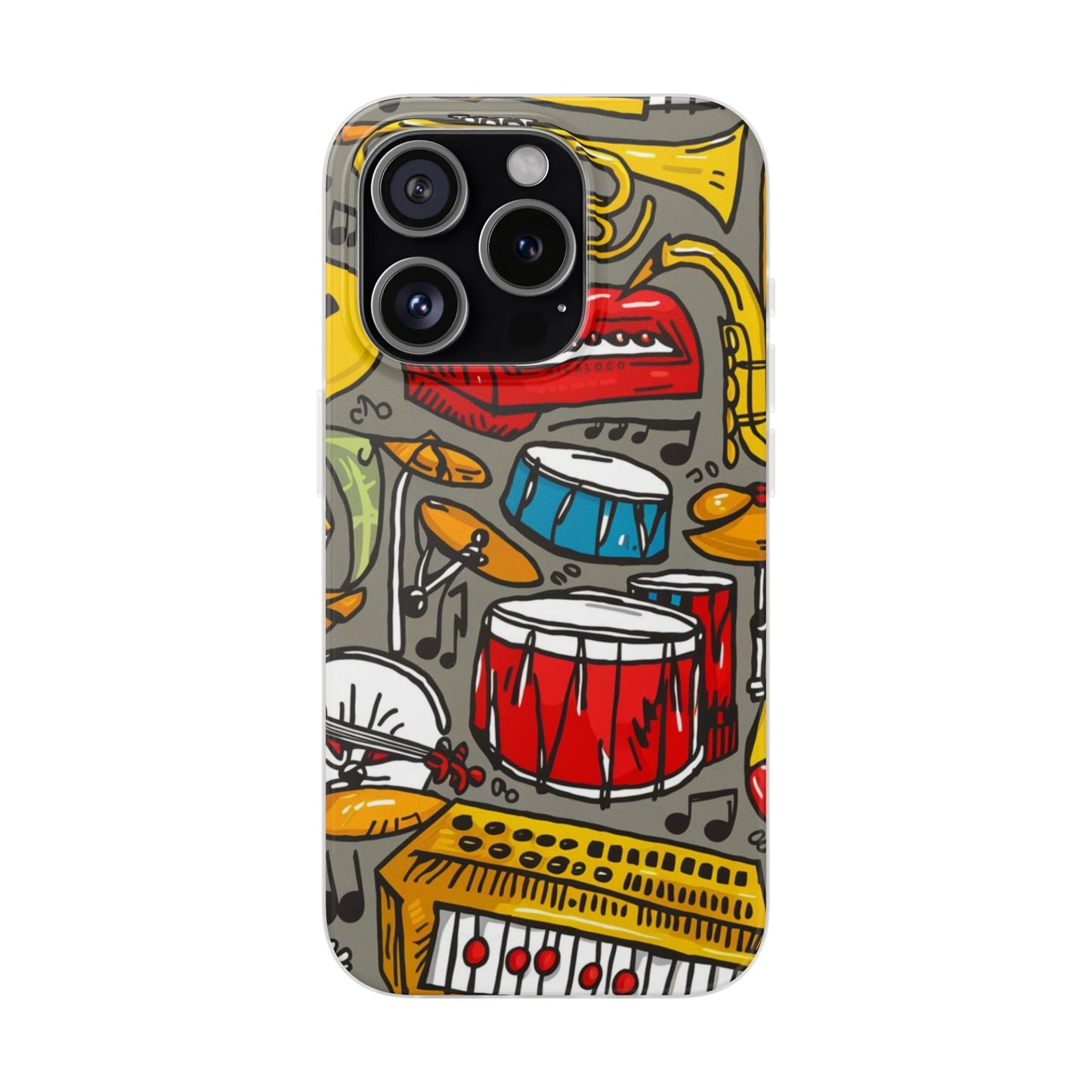 CARTOON MUSIC IPHONE FLEXI PHONECASE