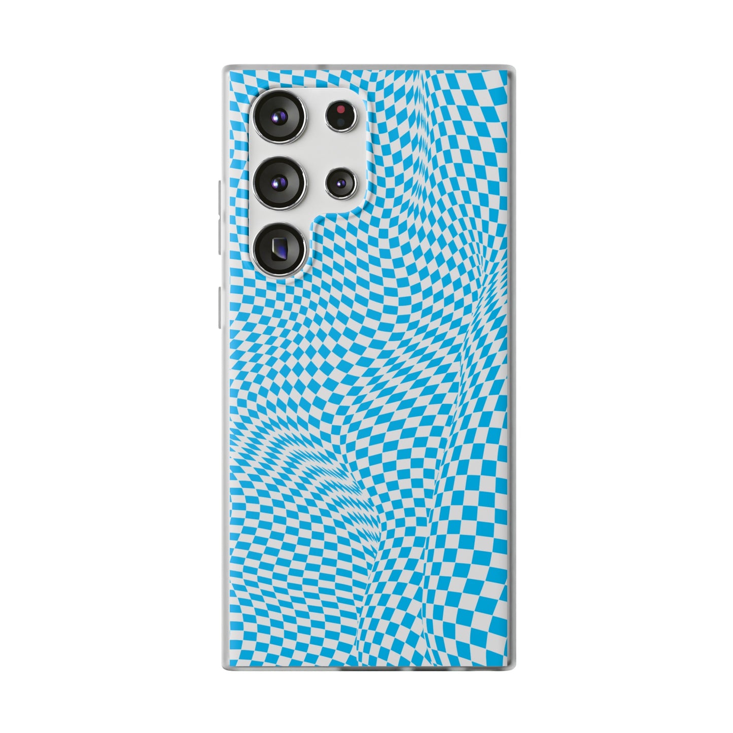 TRIPPY BLUE CHECKERED SAMSUNG FLEXI PHONECASE