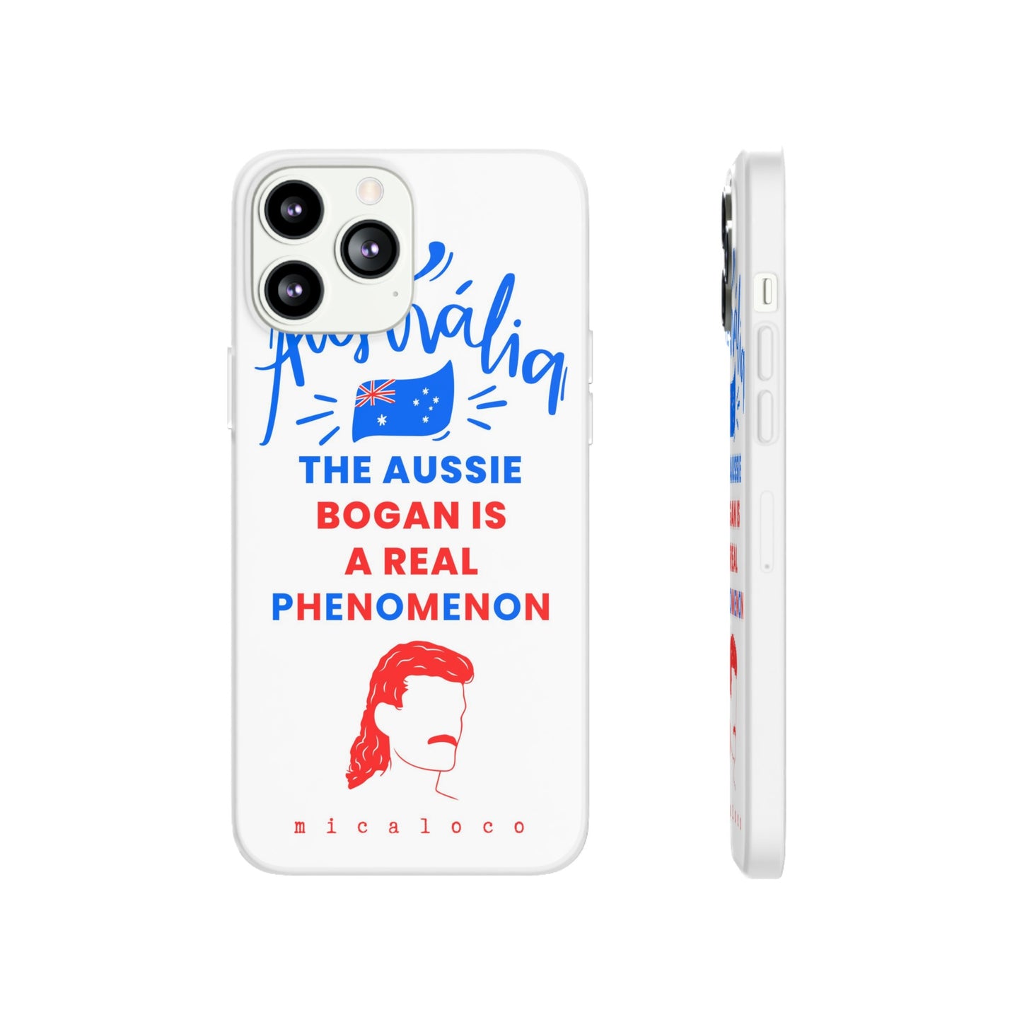 AUSSIE BOGAN PHENOMENON FLAG COLOURED FLEXI PH CASE