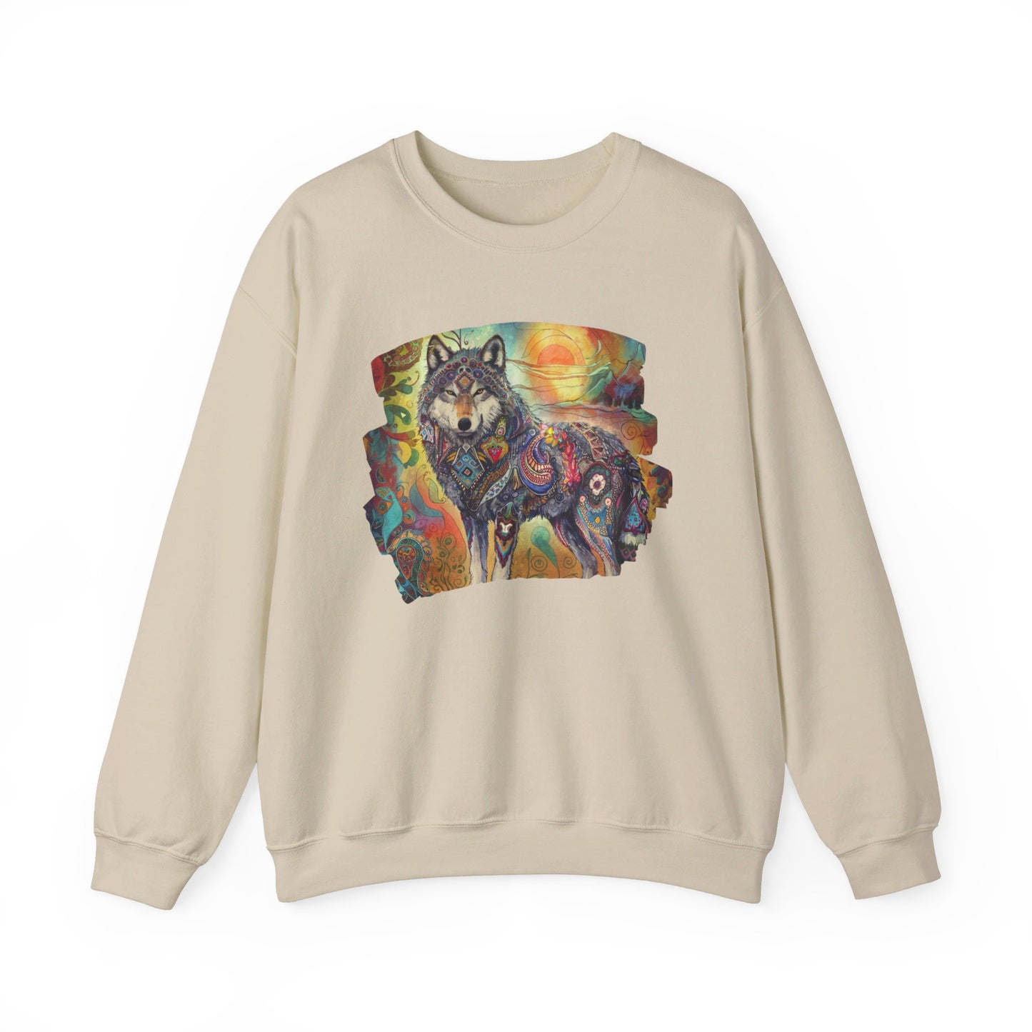 BOHO WOLF CREWNECK