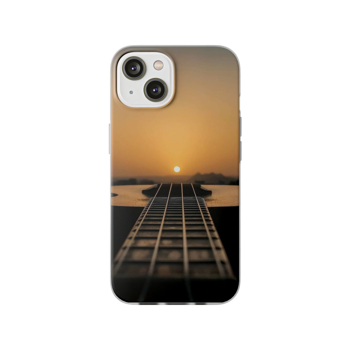 SUNSET ON GUITAR IPHONE FLEXI PHONECASE