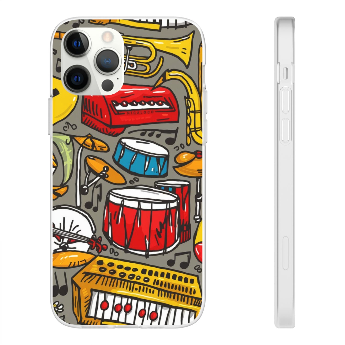 CARTOON MUSIC IPHONE FLEXI PHONECASE