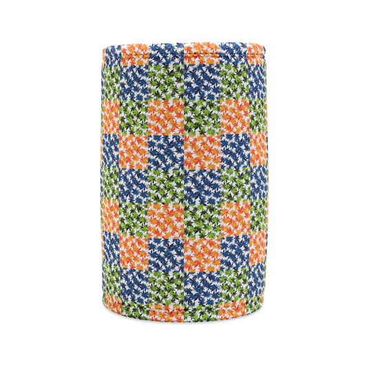 COLOURFUL WEED LEAF PATTERN STUBBY COOLER