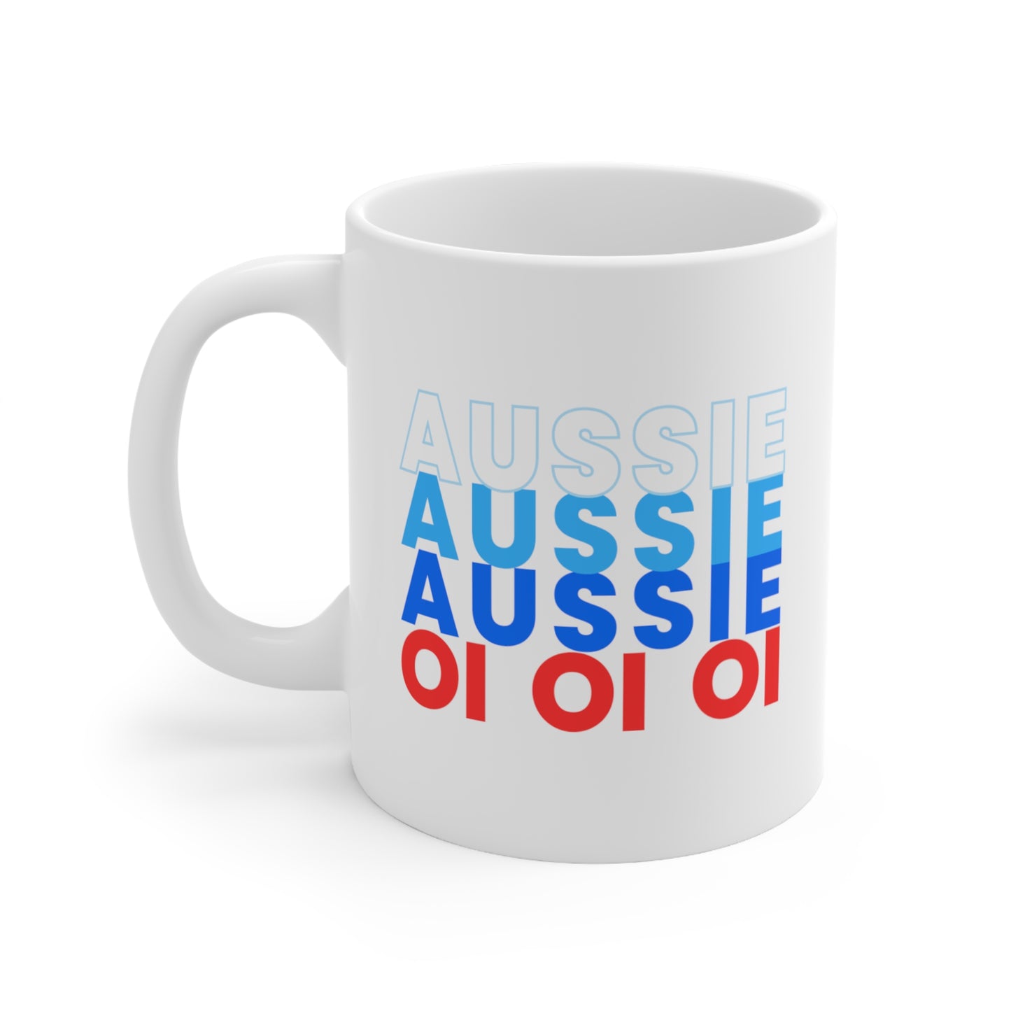 AUSSIE AUSSIE AUSSIE (RED,WHT,BLUE) COFFEE MUG