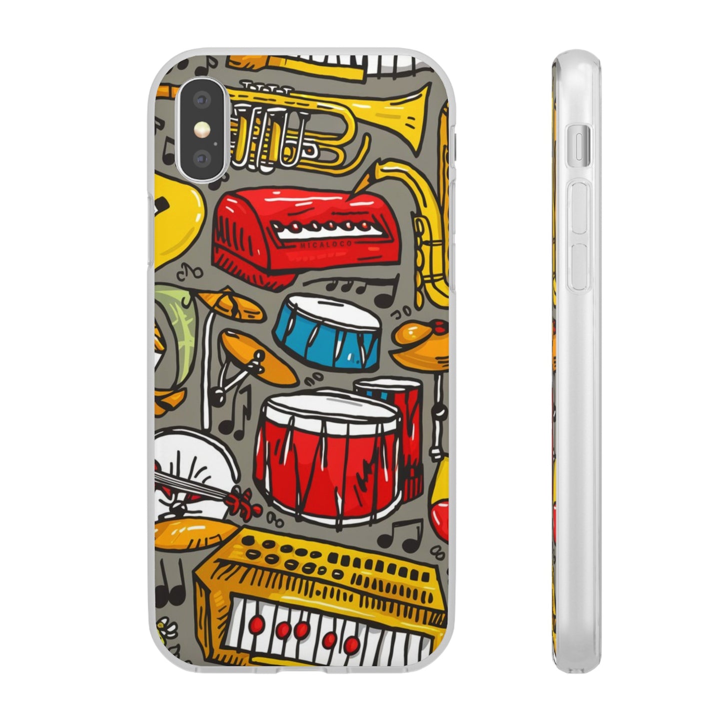 CARTOON MUSIC IPHONE FLEXI PHONECASE