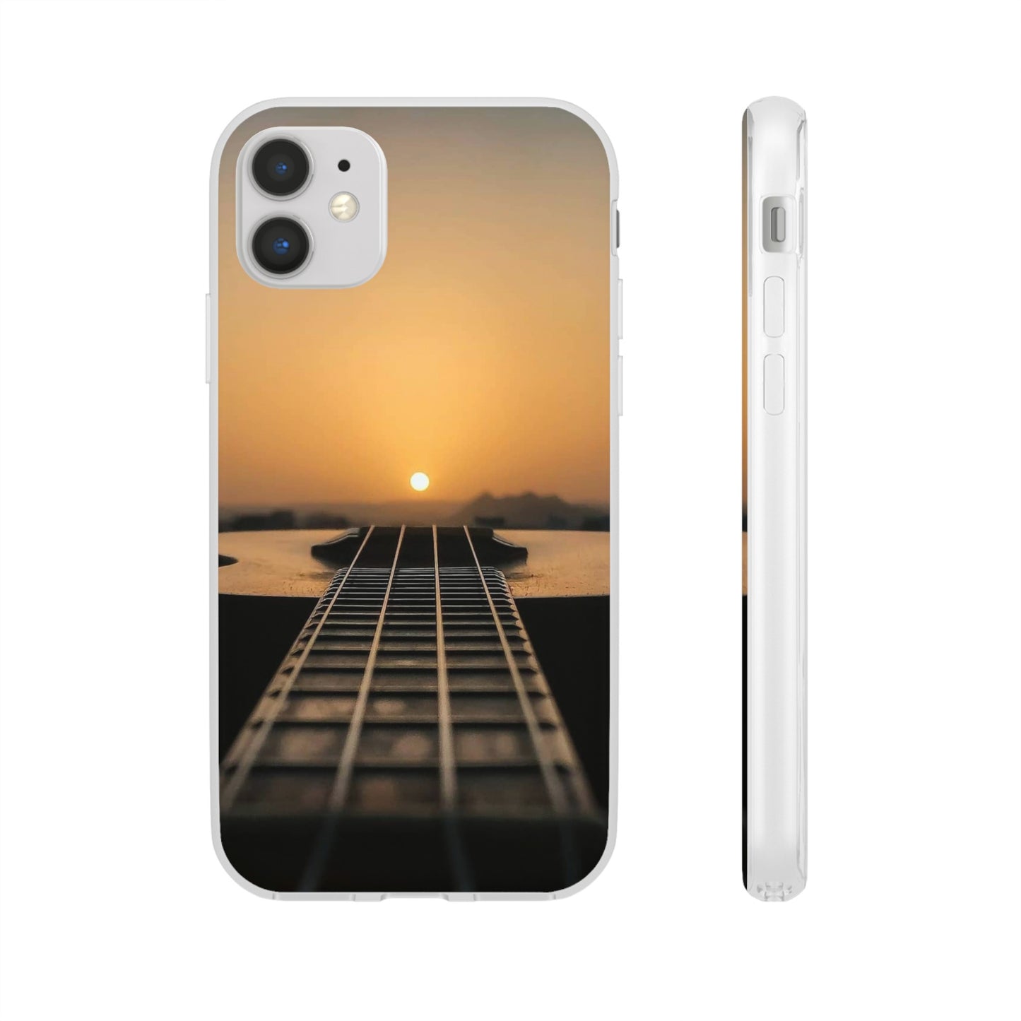 SUNSET ON GUITAR IPHONE FLEXI PHONECASE