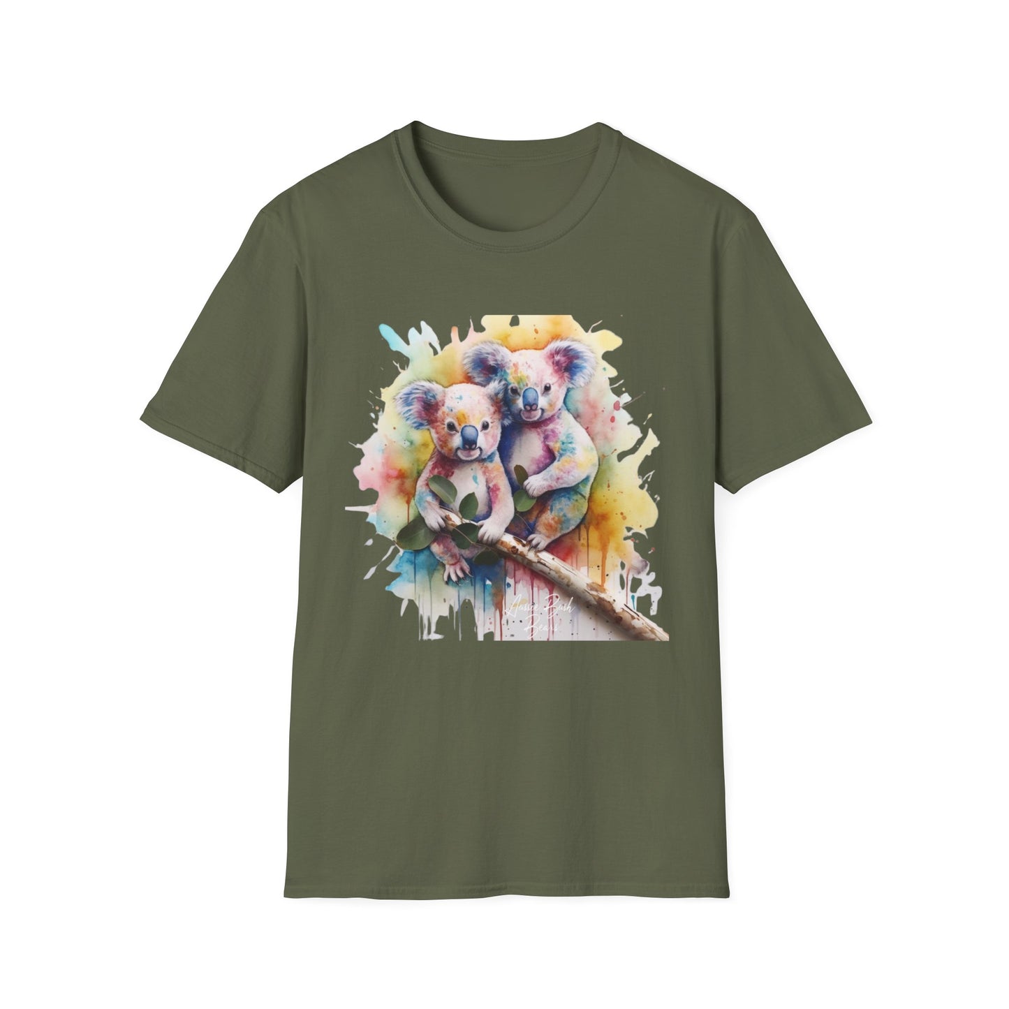 COLOURFUL WATER COLOURED KOALA CLASSIC FIT T-SHIRT