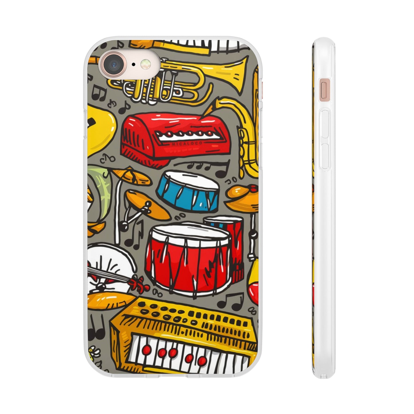 CARTOON MUSIC IPHONE FLEXI PHONECASE