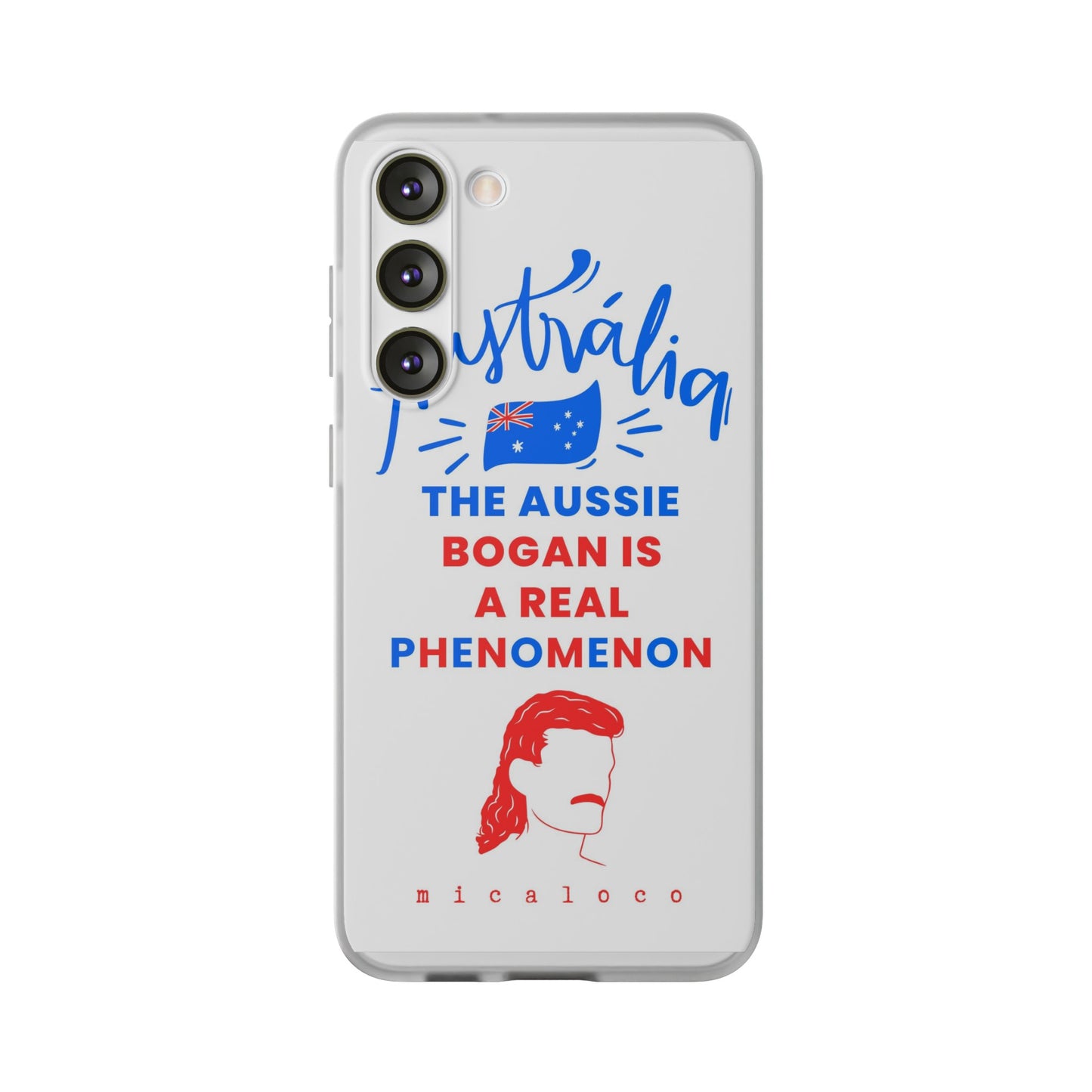 AUSSIE BOGAN PHENOMENON FLAG COLOURED FLEXI PH CASE