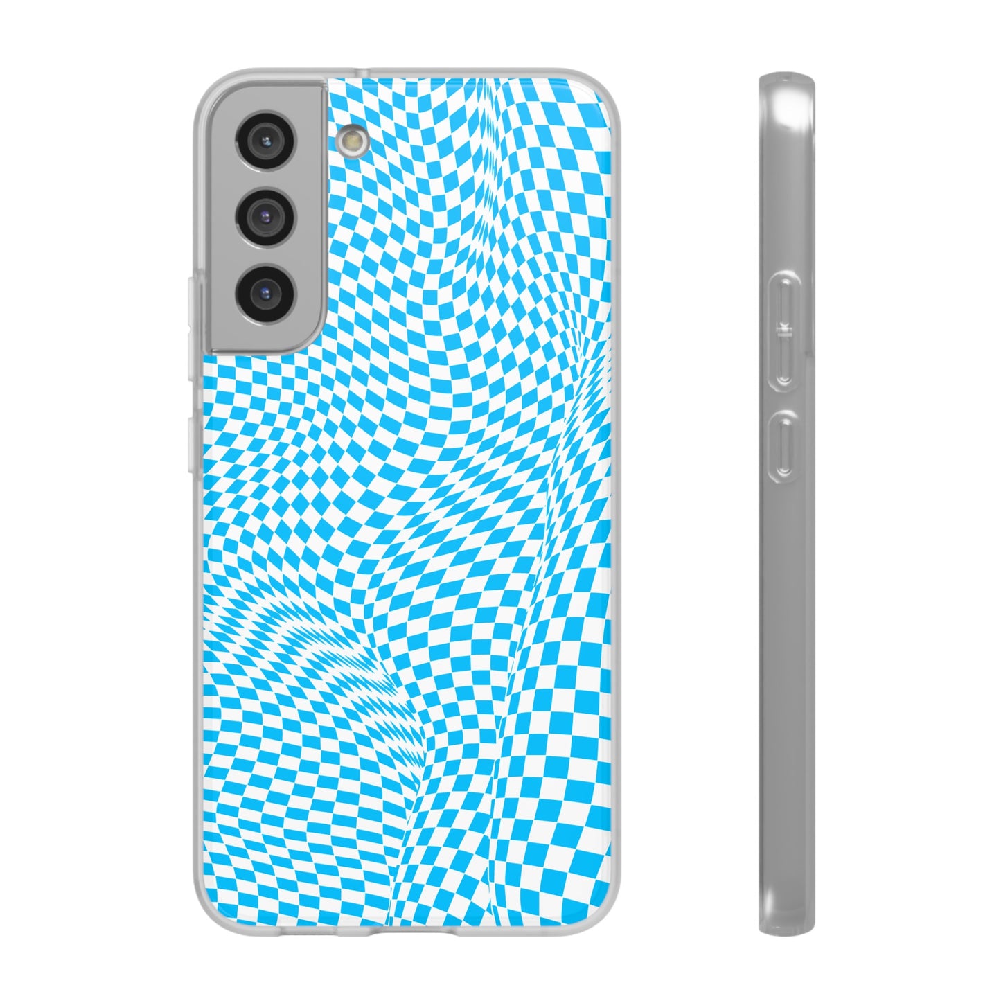 TRIPPY BLUE CHECKERED SAMSUNG FLEXI PHONECASE