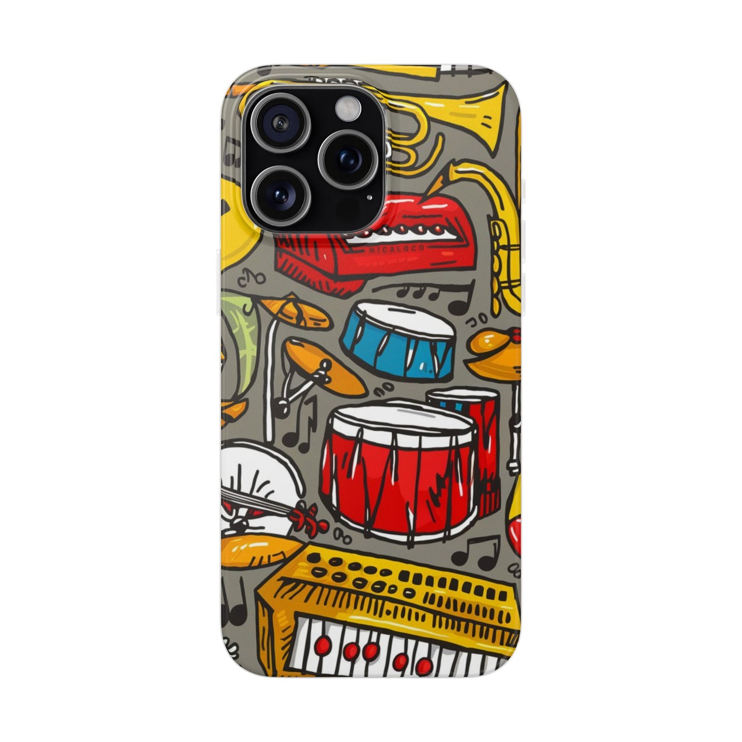 CARTOON MUSIC IPHONE FLEXI PHONECASE