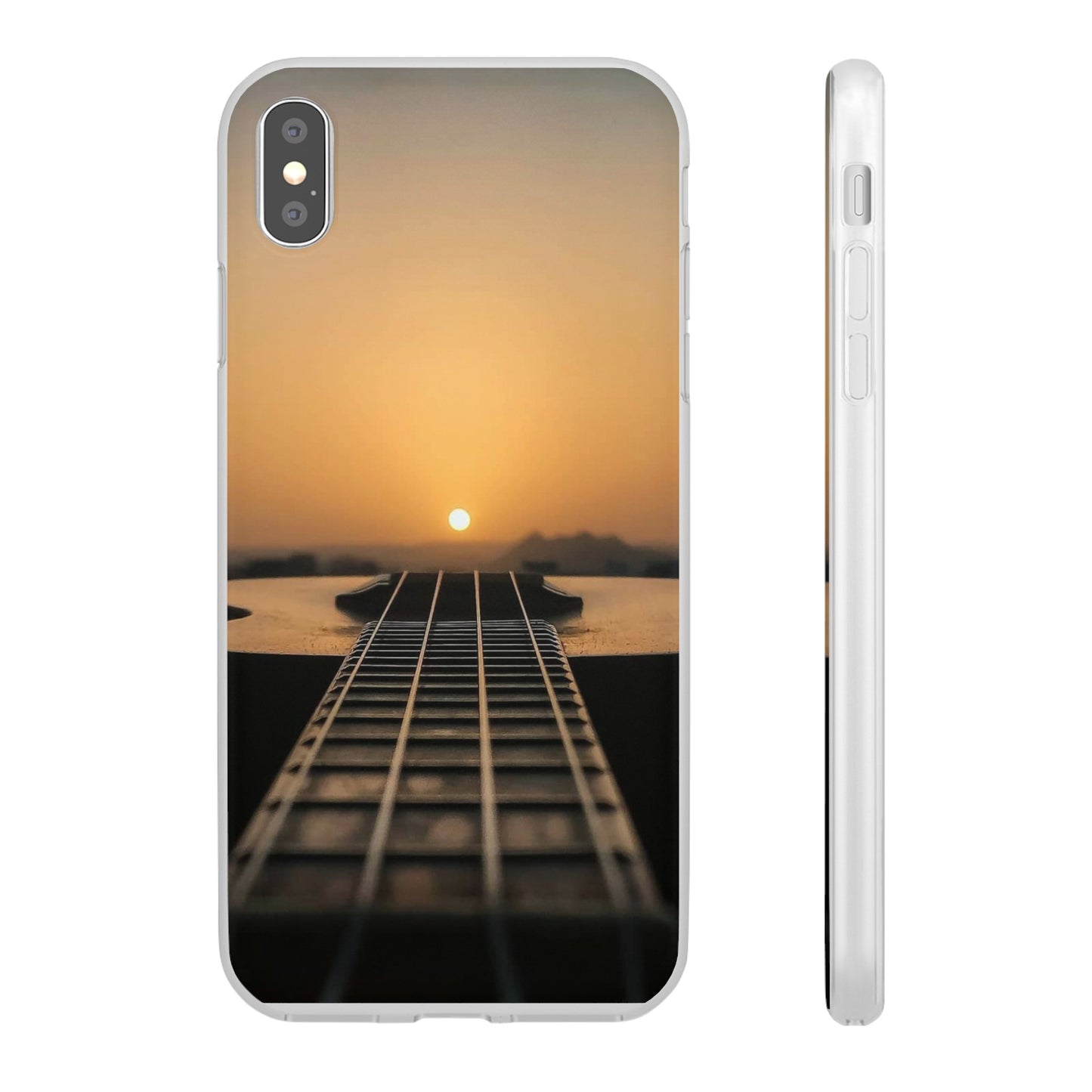 SUNSET ON GUITAR IPHONE FLEXI PHONECASE