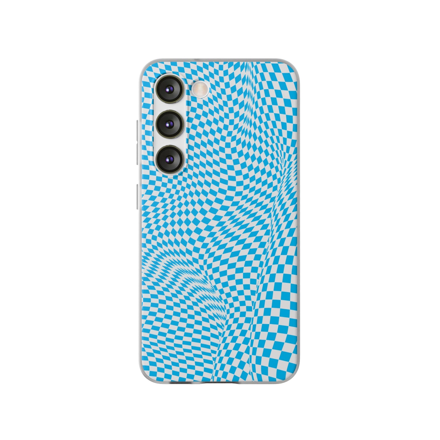 TRIPPY BLUE CHECKERED SAMSUNG FLEXI PHONECASE