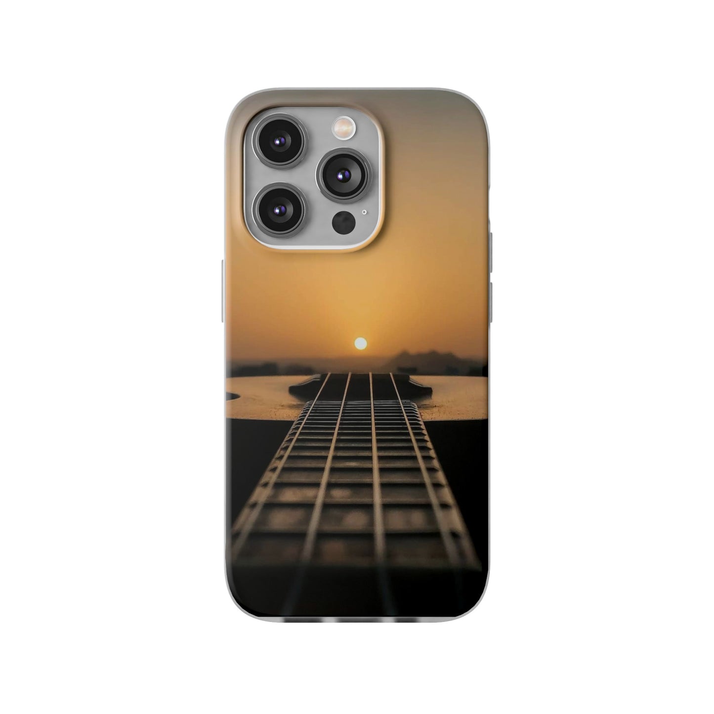 SUNSET ON GUITAR IPHONE FLEXI PHONECASE