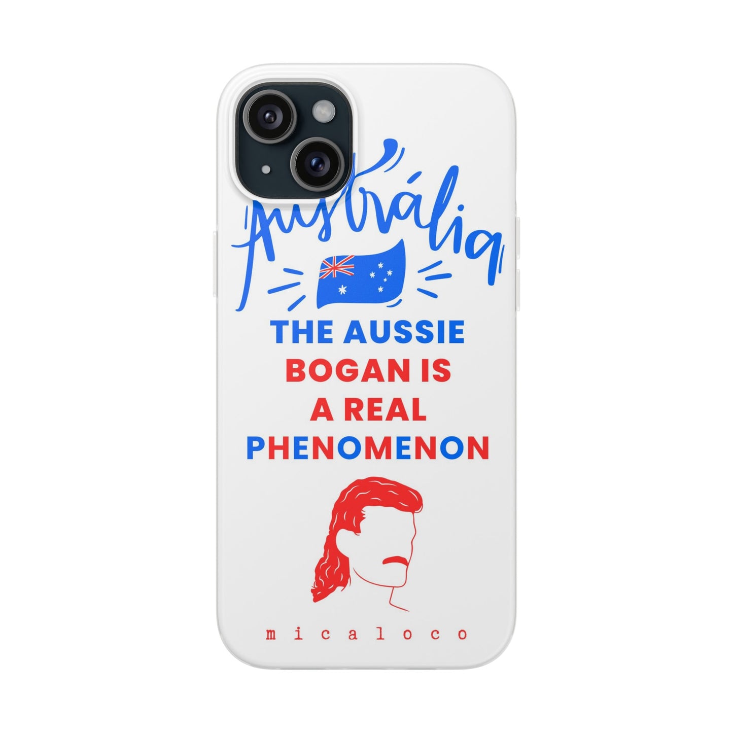 AUSSIE BOGAN PHENOMENON FLAG COLOURED FLEXI PH CASE