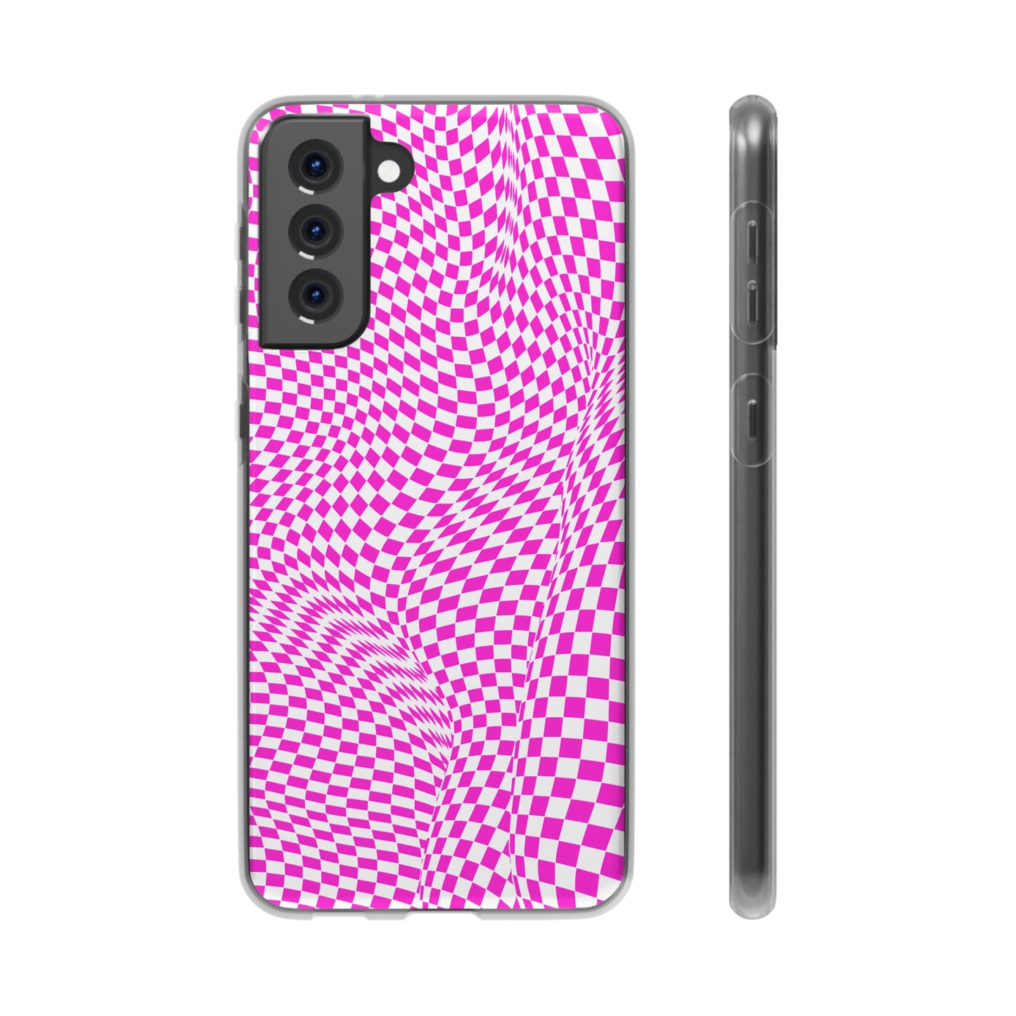 TRIPPY PINK CHECKERED SAMSUNG FLEXI PHONECASE