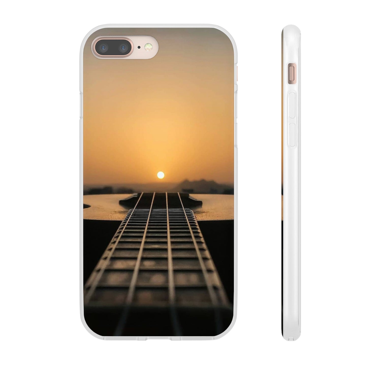 SUNSET ON GUITAR IPHONE FLEXI PHONECASE