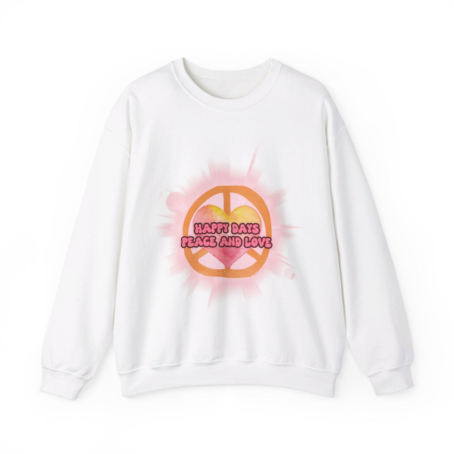 HAPPY DAYS PEACE AND LOVE CREWNECK