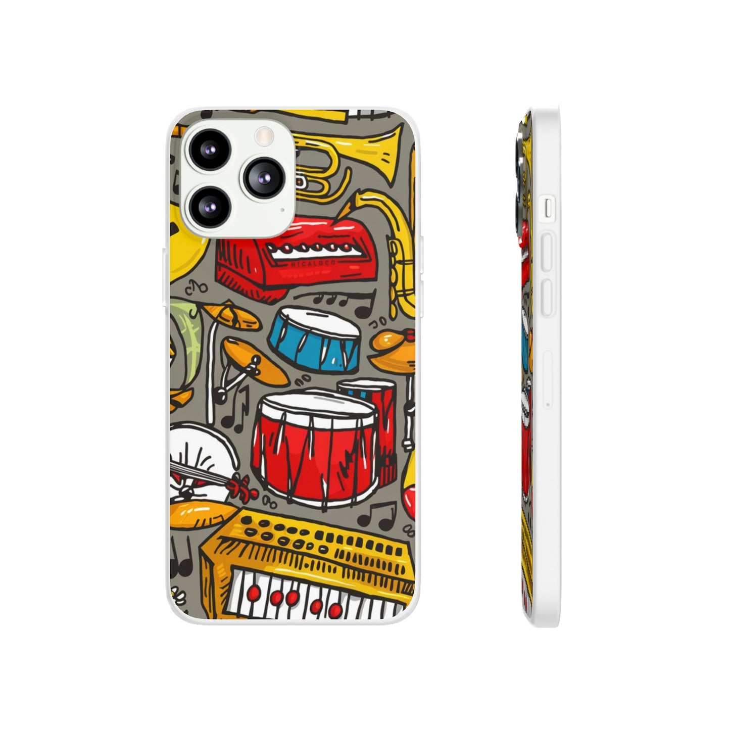 CARTOON MUSIC IPHONE FLEXI PHONECASE