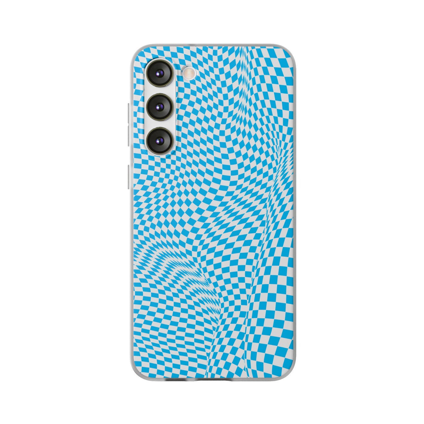 TRIPPY BLUE CHECKERED SAMSUNG FLEXI PHONECASE