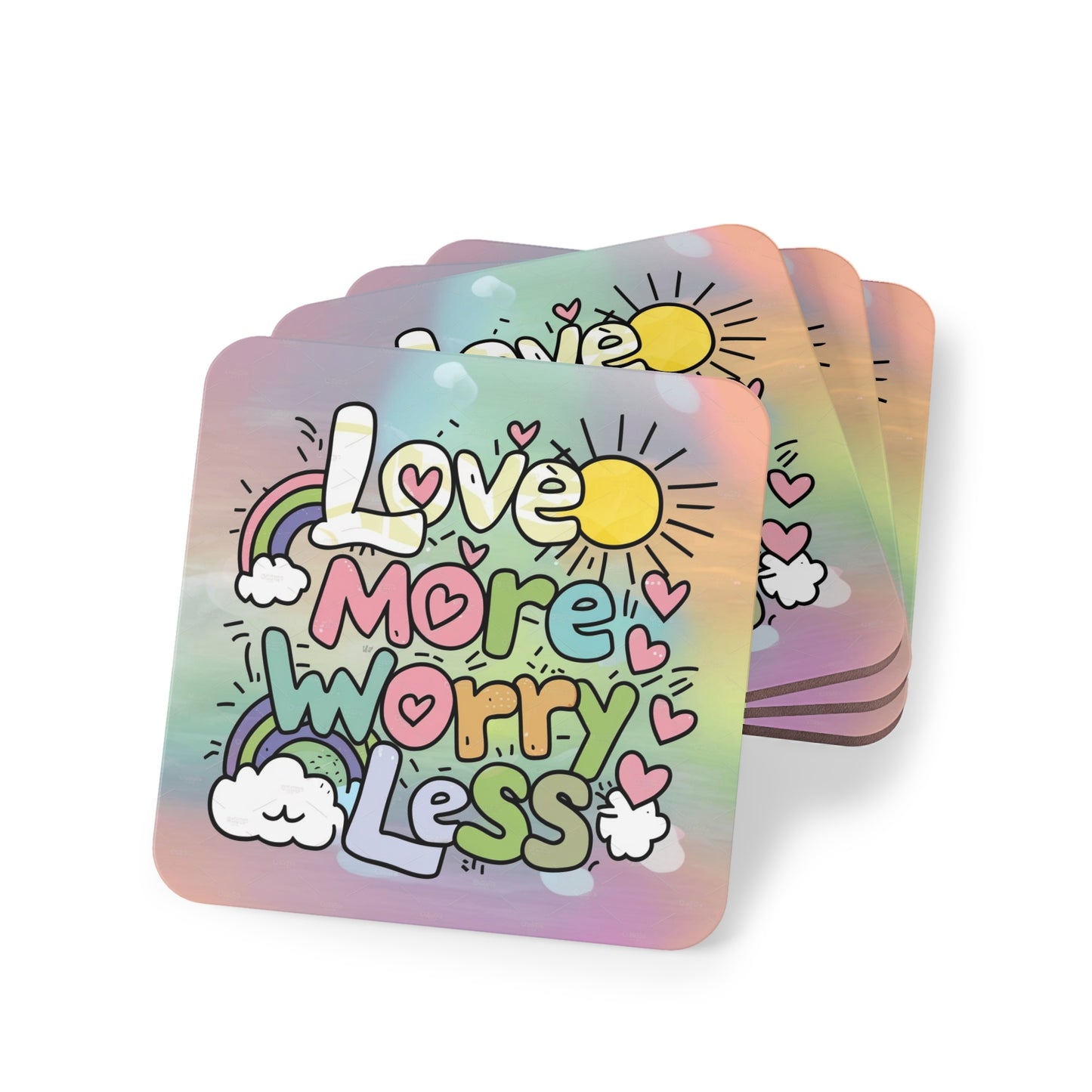 LOVE MORE WORRY LESS COASTER