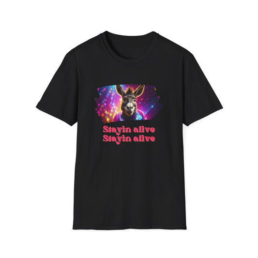 STAYIN ALIVE DISCO DONKEY CLASSIC FIT T-SHIRT