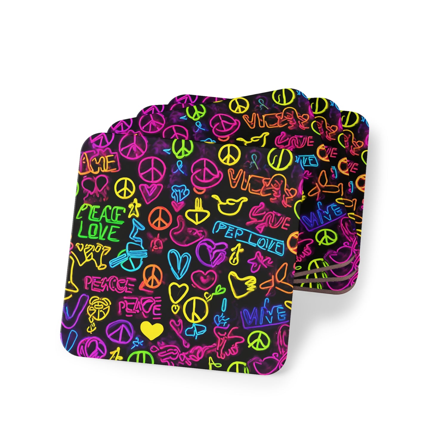 NEON PEACE GRAPHIC COASTER