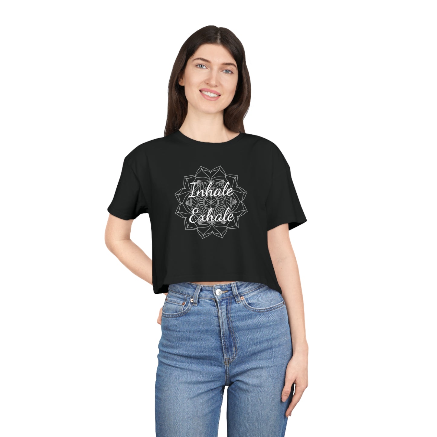 INHALE EXHALE CROP T-SHIRT