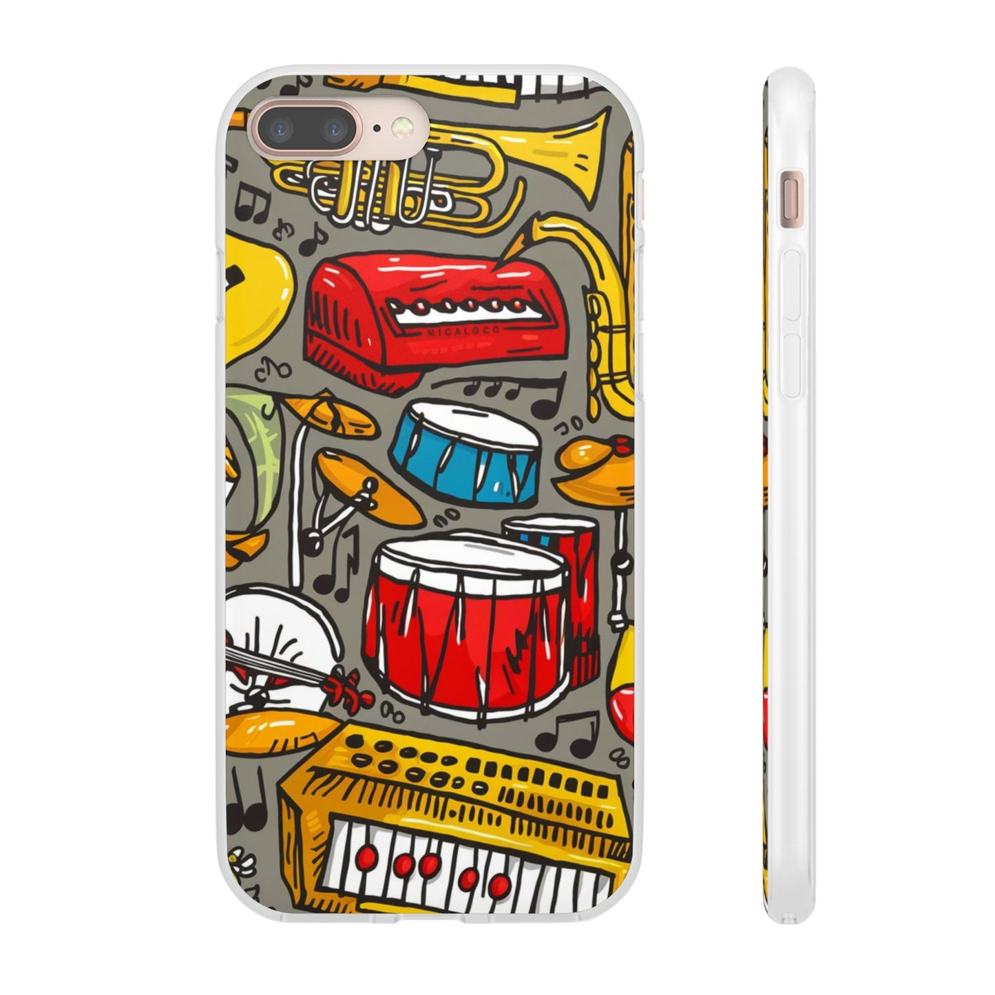 CARTOON MUSIC IPHONE FLEXI PHONECASE