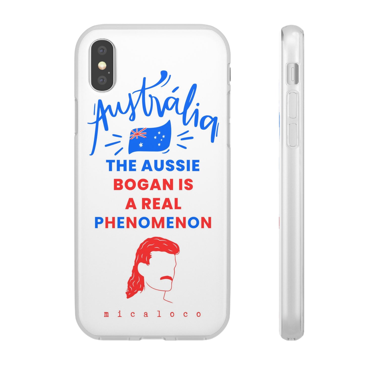 AUSSIE BOGAN PHENOMENON FLAG COLOURED FLEXI PH CASE