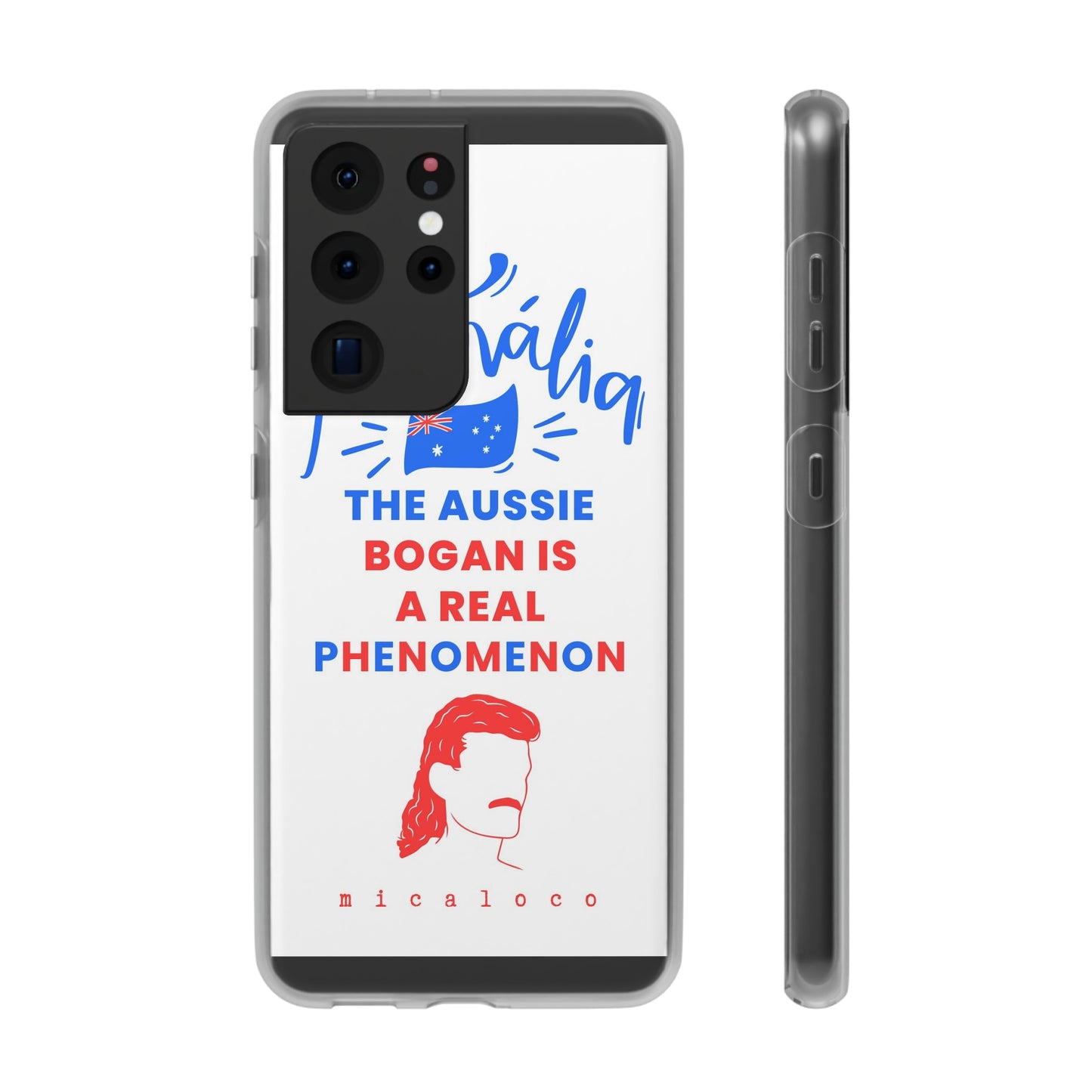 AUSSIE BOGAN PHENOMENON FLAG COLOURED FLEXI PH CASE