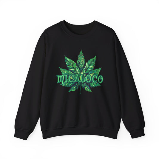 FLORAL WEED LEAF MICALOCO CREWNECK