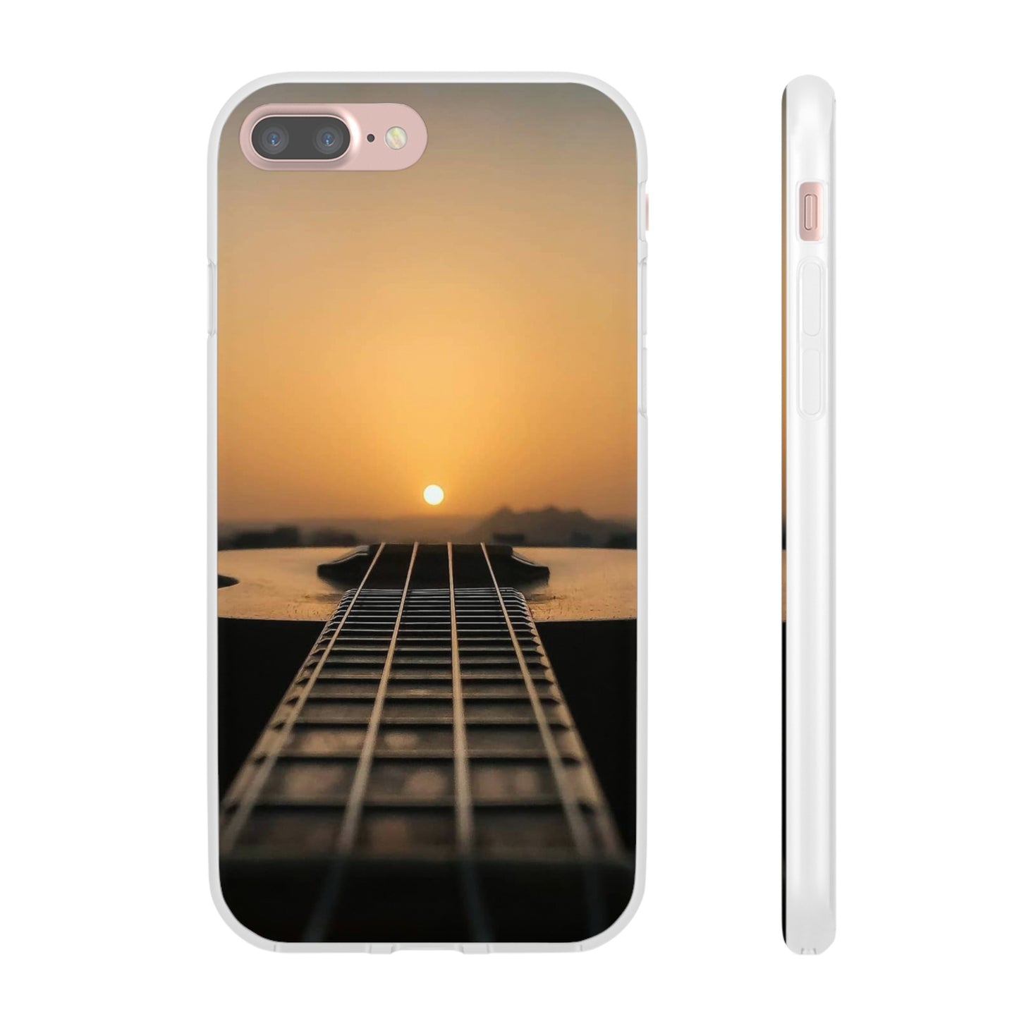 SUNSET ON GUITAR IPHONE FLEXI PHONECASE