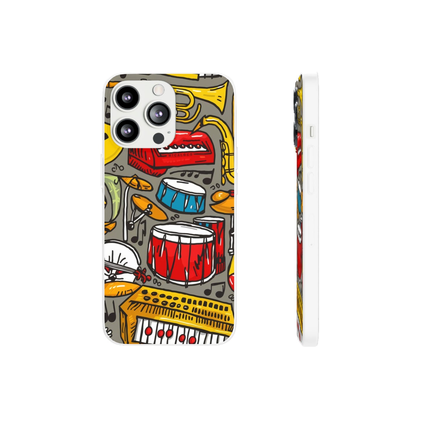 CARTOON MUSIC IPHONE FLEXI PHONECASE